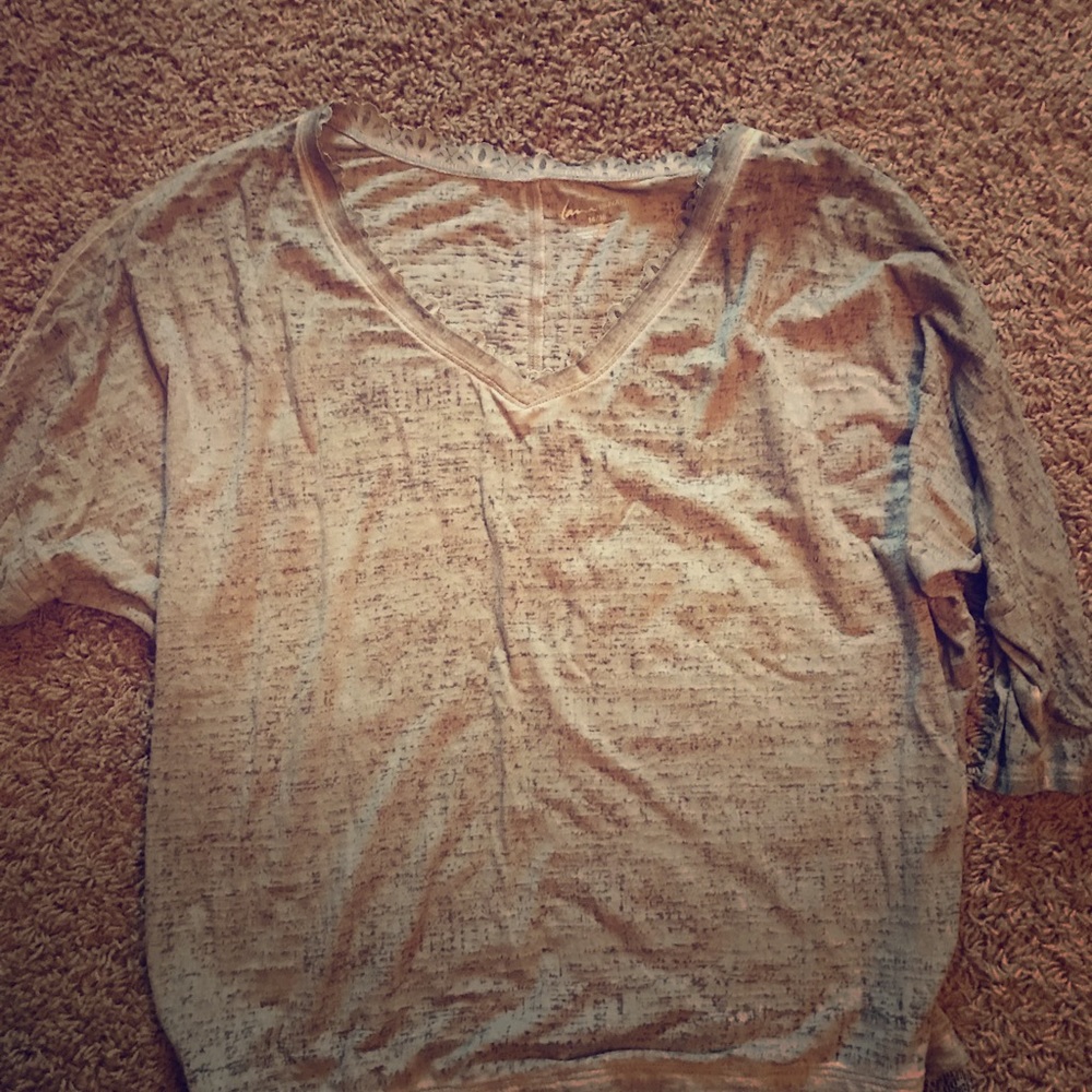 Lane Bryant 14/16 moss green daman 3/4 sleeve top